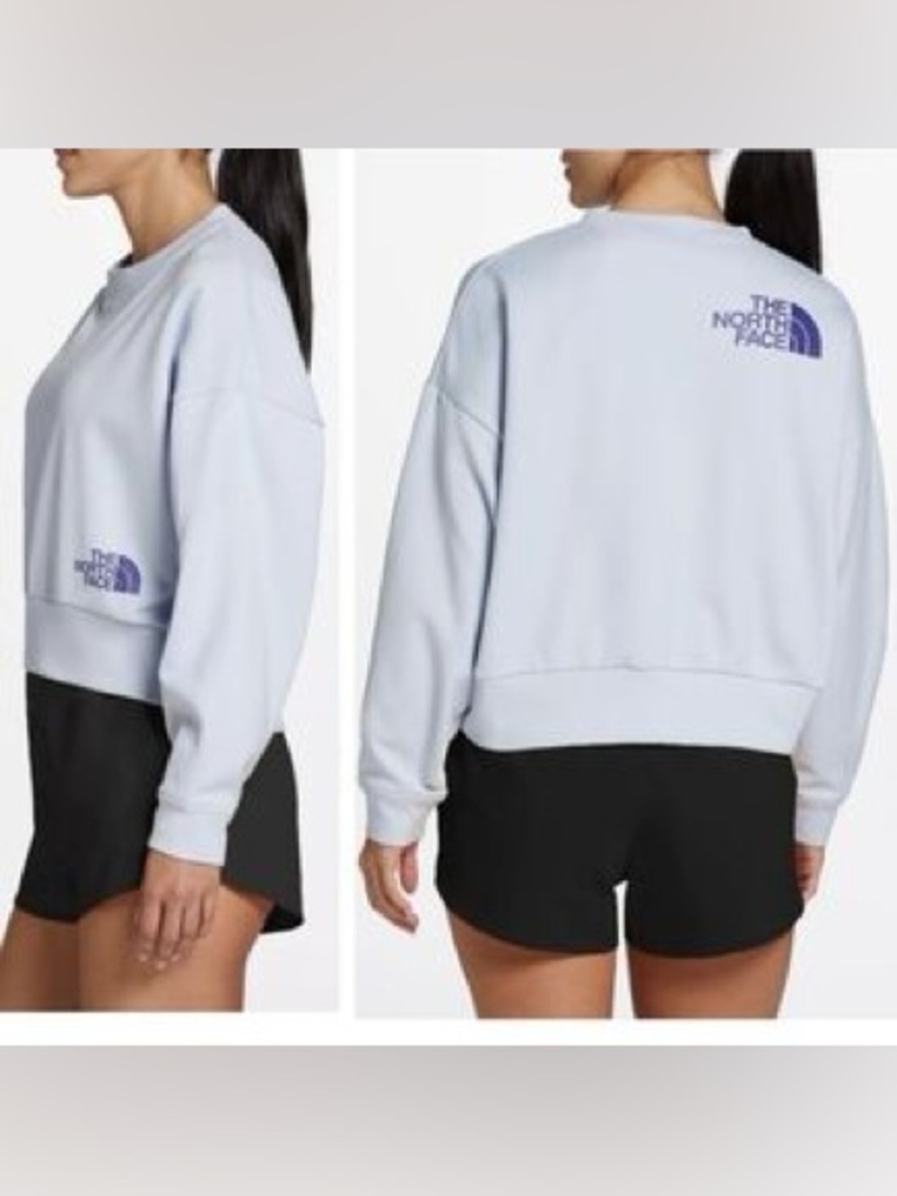 The north face women’s horizon performance fleece lavender crewneck sweater
